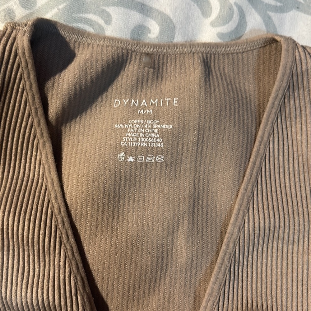🌷2/22🌷Dynamite Ribbed Plunge Tank Top - Picture 2 of 3